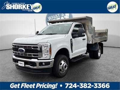 2025 Ford F-350SD XL DRW 4x4 / 7.3L V8 / 9' Aluminum Dropside Dump