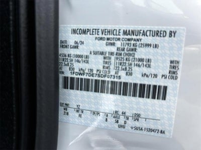 2025 Ford F-750SD Base DRW / 6.7L Diesel / 10' Steel Dump